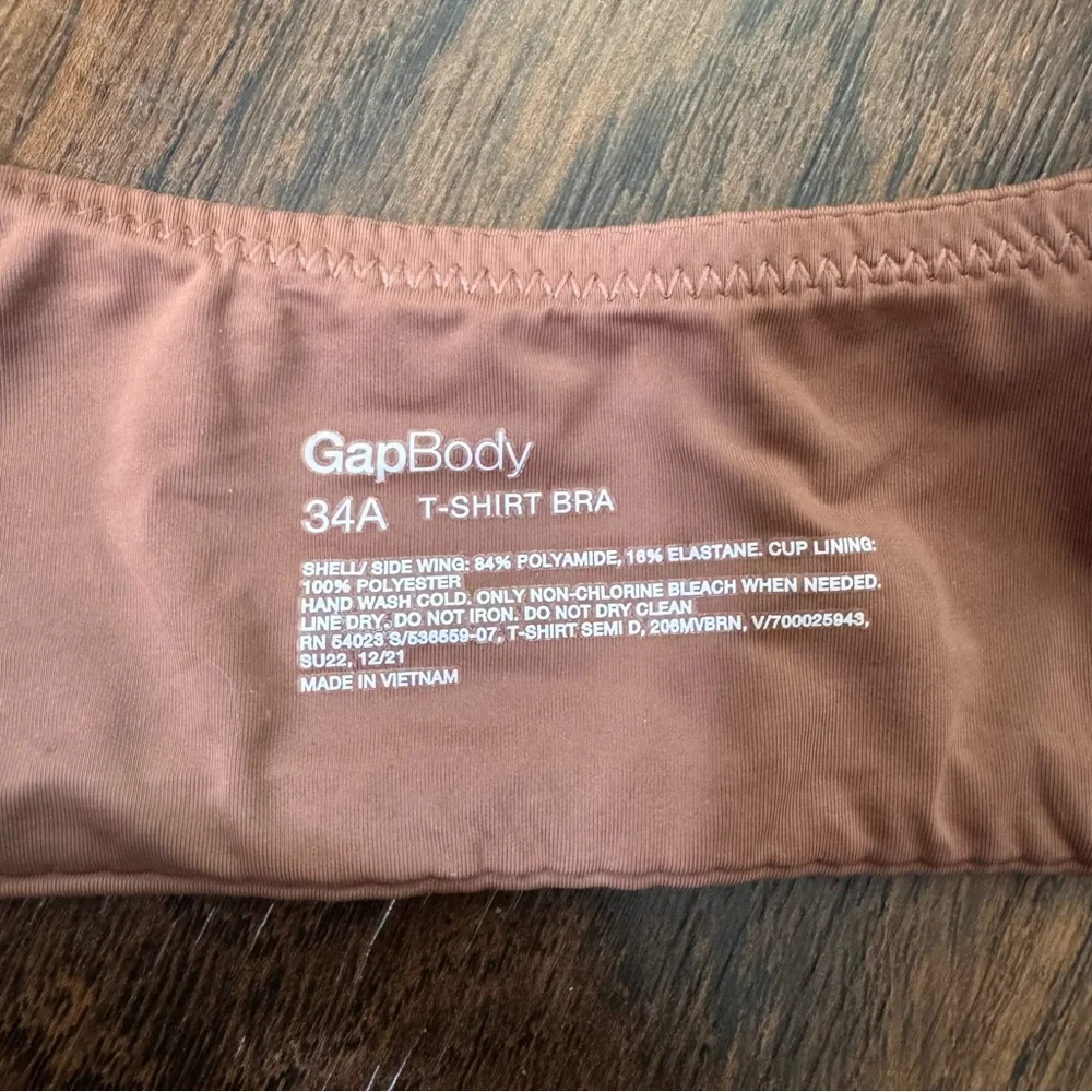 GAP T-Shirt Bra, dark nude, size 34A - Picture 8 of 9